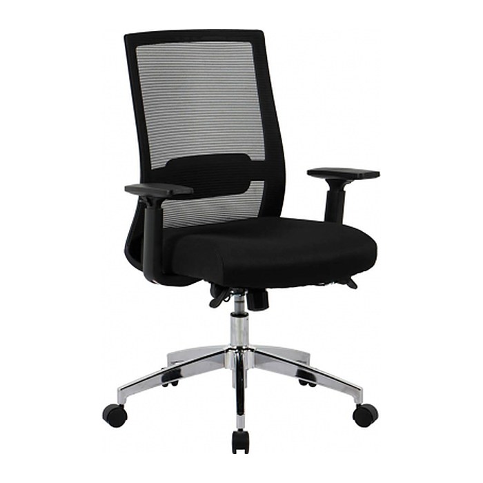 Bürostuhl, 10010 Stoff schwarz, Gestell silber