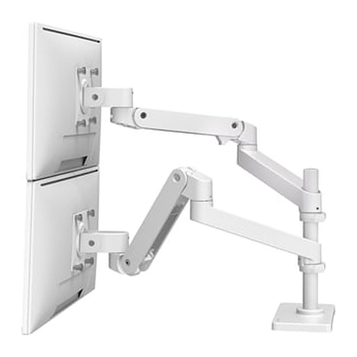 ergotron Monitor-Halterung LX Pro Dual Stacking 45-690-290 weiß für 2 Monitore, Tischbohrung, Tischklemme