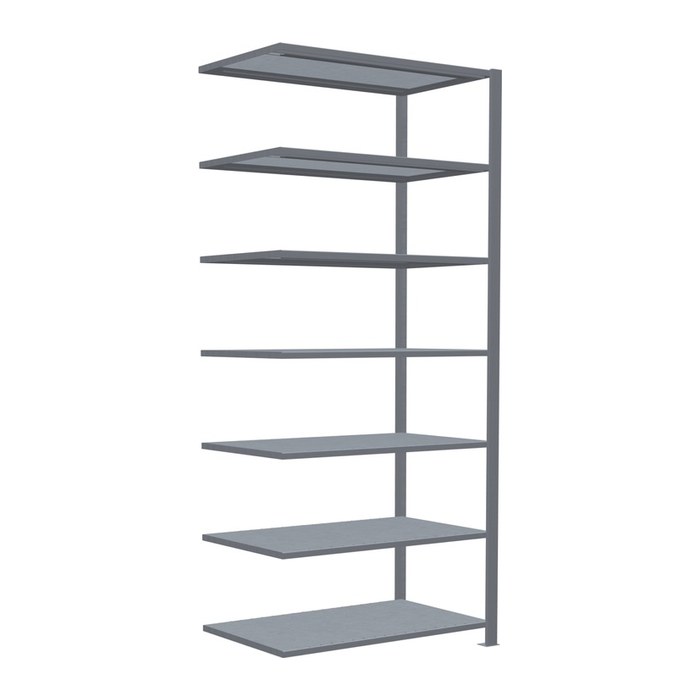 SCHULTE Anbau-Schwerlastregal MULTIplus 150 17770 silber 100,0 x 60,0 x 230,0 cm