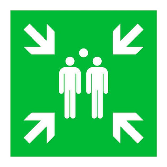 SafetyMarking® Rettungszeichen "Sammelstelle" quadratisch 40,0 x 40,0 cm, 1 St.