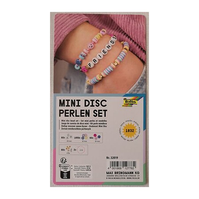 folia Perlen-Set Mini Disc mehrfarbig