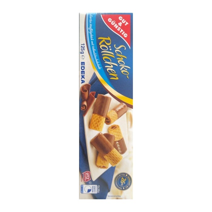 GUT&GÜNSTIG Schoko-Röllchen Vollmilch Kekse 125,0 g, 1 St.