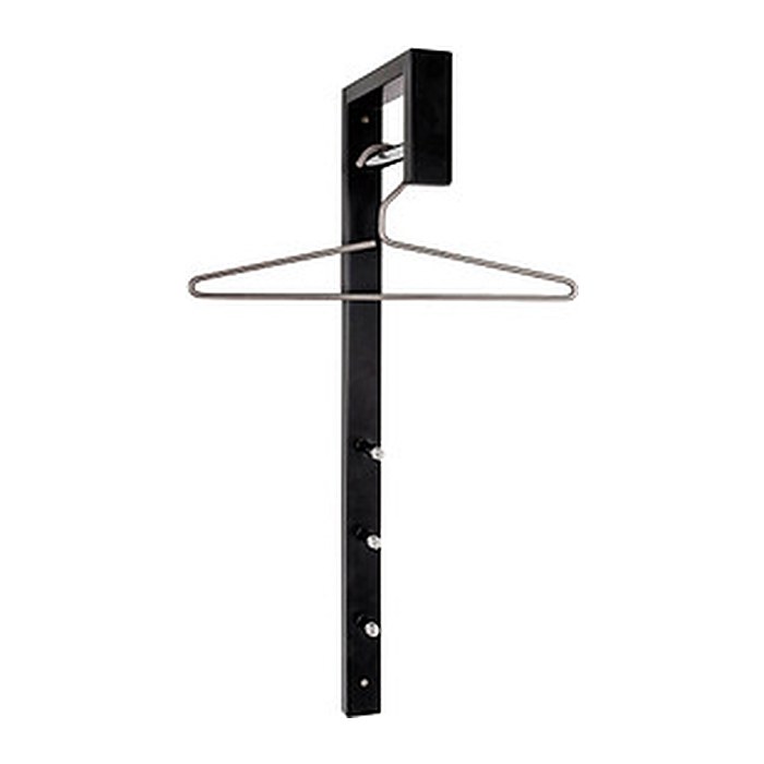 HAKU Möbel Wandgarderobe 89545 schwarz Metall 3 Haken 4,0 x 70,0 cm, 1 St.