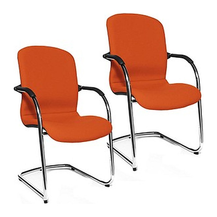 Topstar Besucherstühle Open Chair 110 OC690 T34 orange Stoff, 2 St.