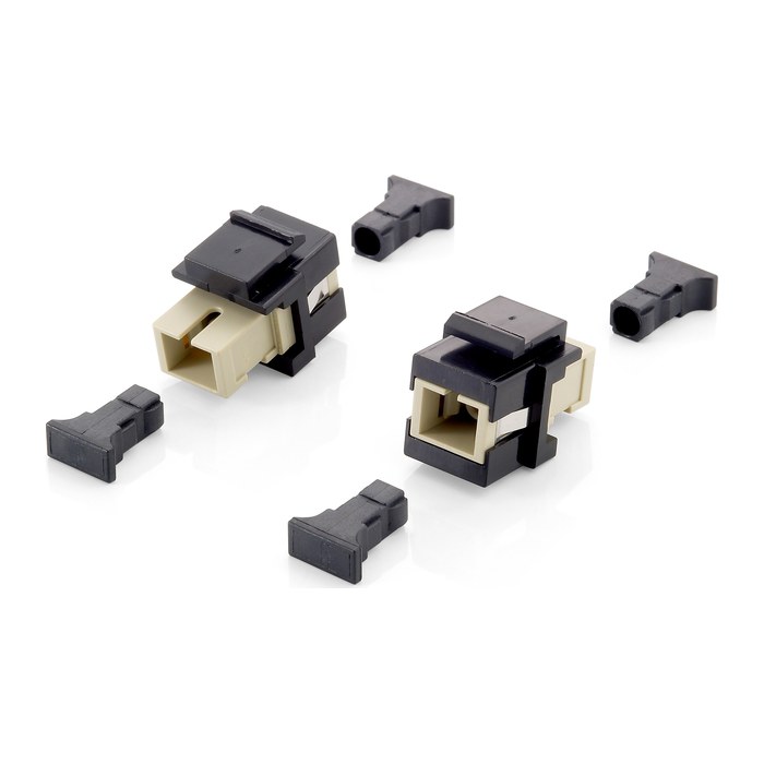 Equip LWL-Keystone Adapter 8Stk SC Simplex schwarz Polybeutel