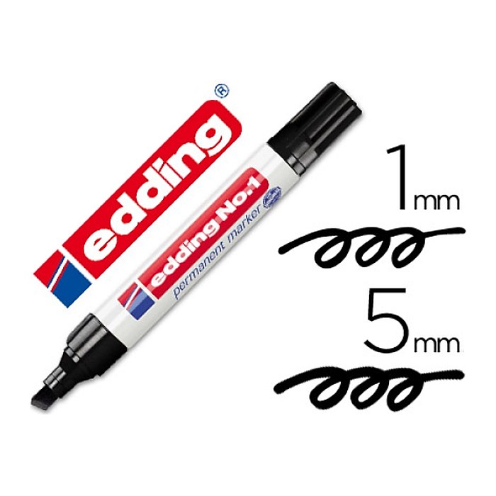 edding No. 1 Permanentmarker schwarz 1,0 - 5,0 mm, 10 St.