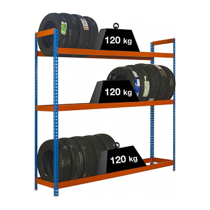 Simonrack Reifenregal AUTOFORTE 8435104986202 blau, orange 120,0 x 45,0 x 200,0 cm