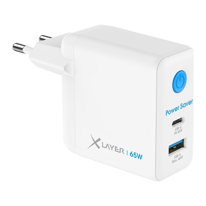 XLAYER Power Saver 65W Ladeadapter weiß, 65 Watt
