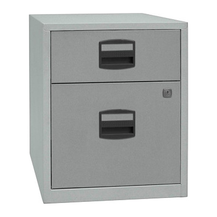 BISLEY Home Rollcontainer silber 2 Auszüge 41,3 x 40,0 x 52,8 cm