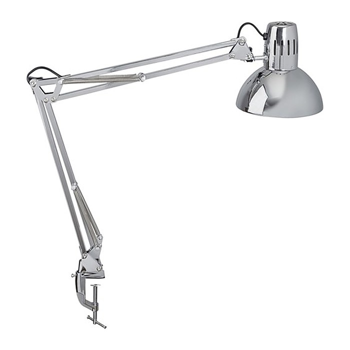 MAUL MAULstudy Schreibtischlampe chrom mit Tischklemme