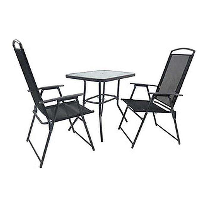VCM my garden Sitzgruppe anthrazit Textilene, Metall, 3-teilig