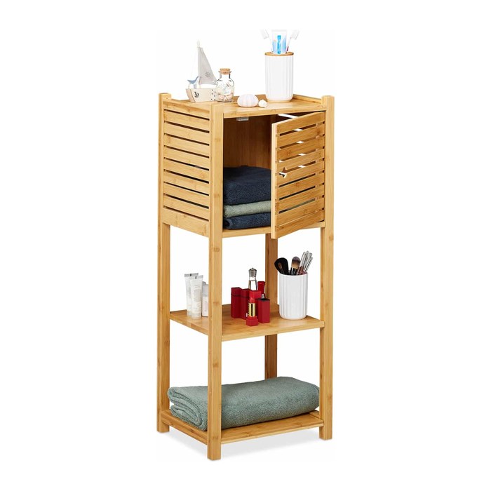 relaxdays Beistellregal braun 35,0 x 29,0 x 87,5 cm, 1 St.