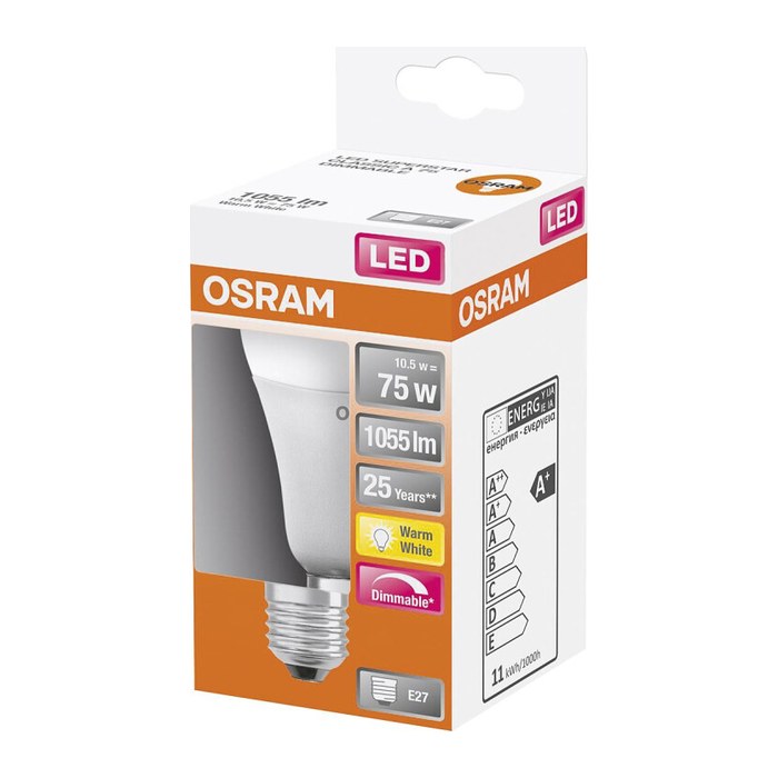 OSRAM LED-Lampe SUPERSTAR CLASSIC A 75 E27 10,5 W matt, 1 St.