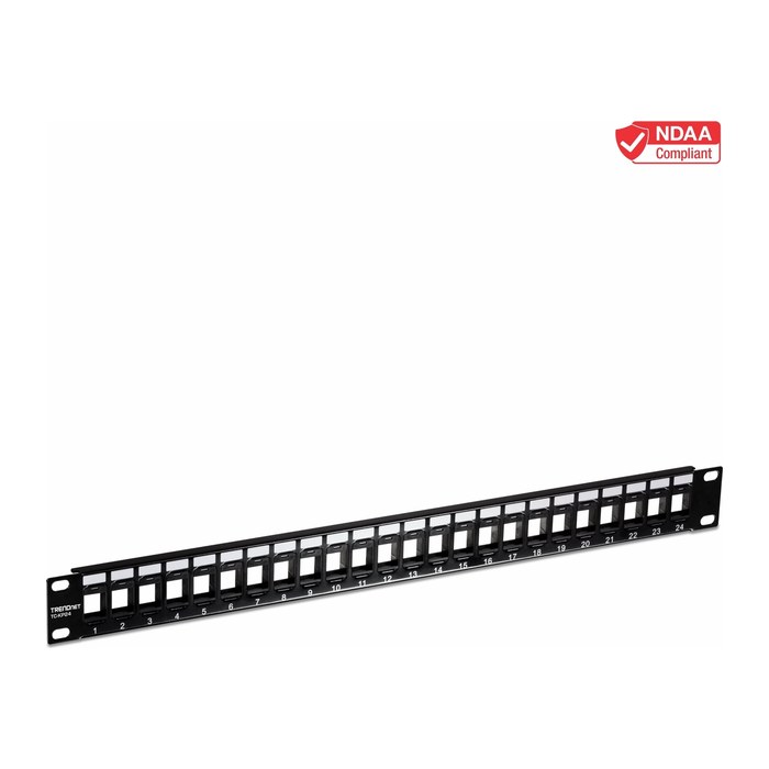TRENDnet Patchpanel 24-Port leer, abgew Keystone 19" 1U