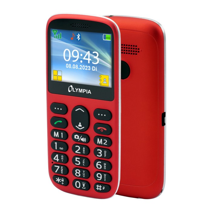 Olympia Mobiltelefon SUN Großtasten rot