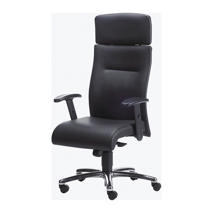Nowy Styl Chefsessel Neo Leder schwarz, Gestell chrom