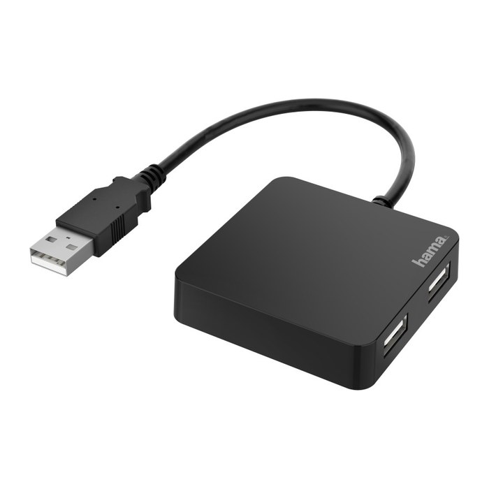 hama USB-Hub 4-fach schwarz