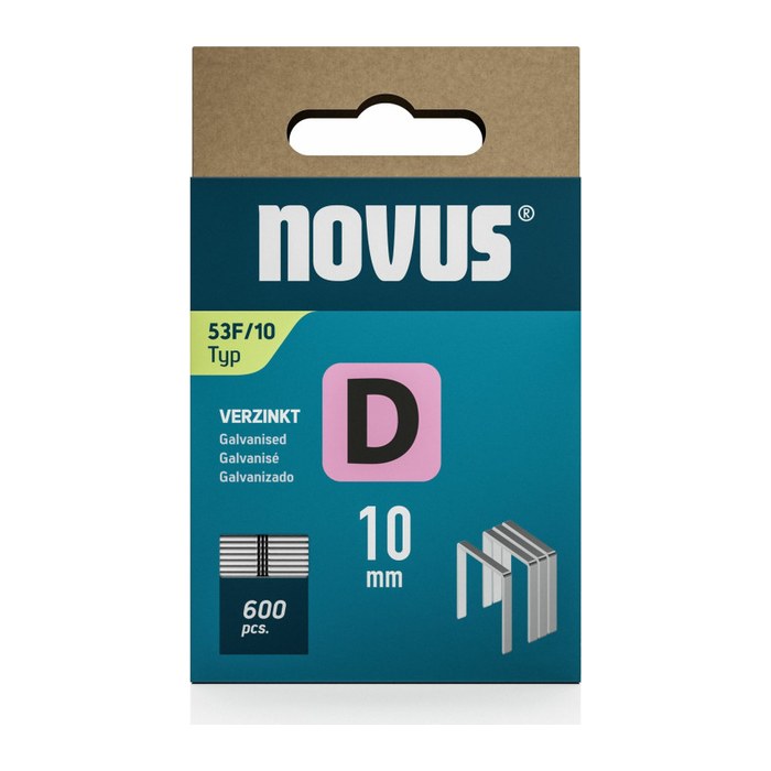 novus Tackerklammern 53F Flachdraht 10 mm, 600 St.