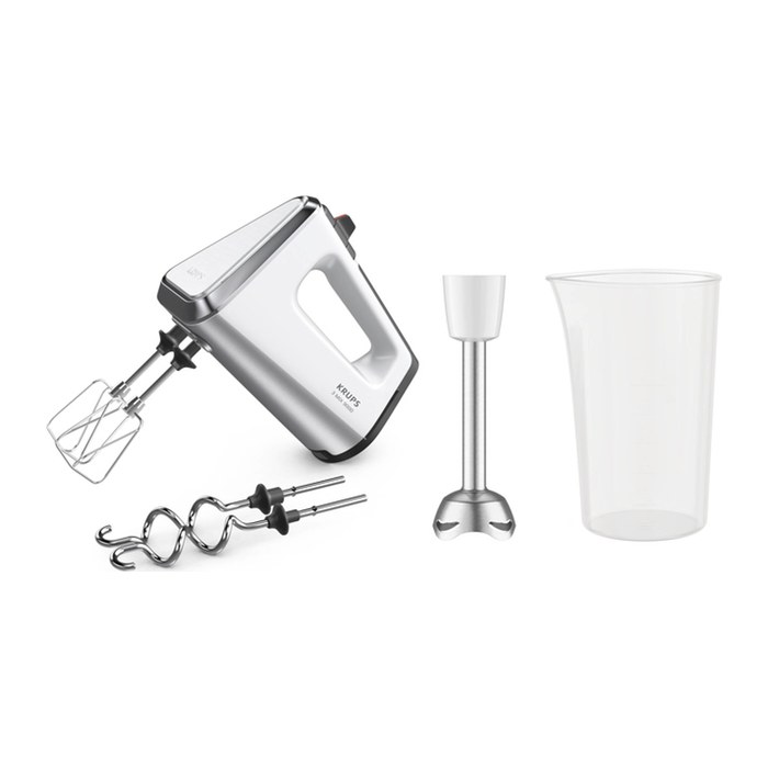 KRUPS Mix 9000 Handmixer weiß/silber 750 W