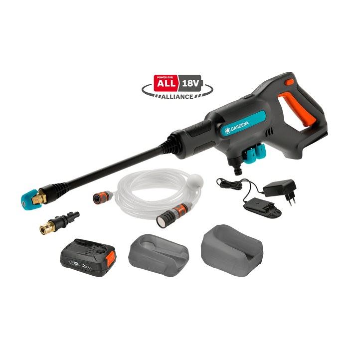 GARDENA AquaClean 24/18V P4A Akku-Druckreiniger 18,0 V, mit 1 Akku