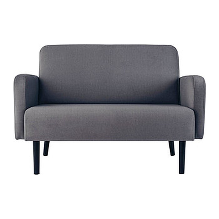 meet powered by PAPERFLOW 2-Sitzer Sofa LISBOA grau schwarz Stoff 124,0 x 81,5 x 83,0 cm, 1 St.