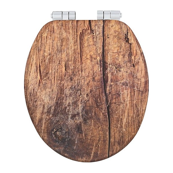 WENKO WC-Sitz Rustic braun, 1 St.