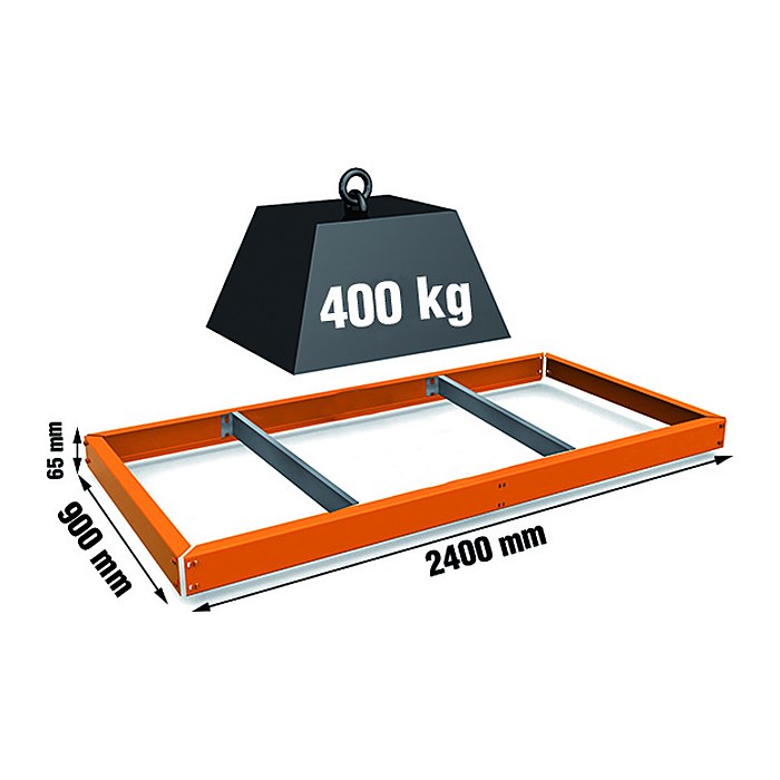 Simonrack Stahlfachboden SIMONFORTE EA 2409 orange 240,0 x 90,0 cm, 1 St.