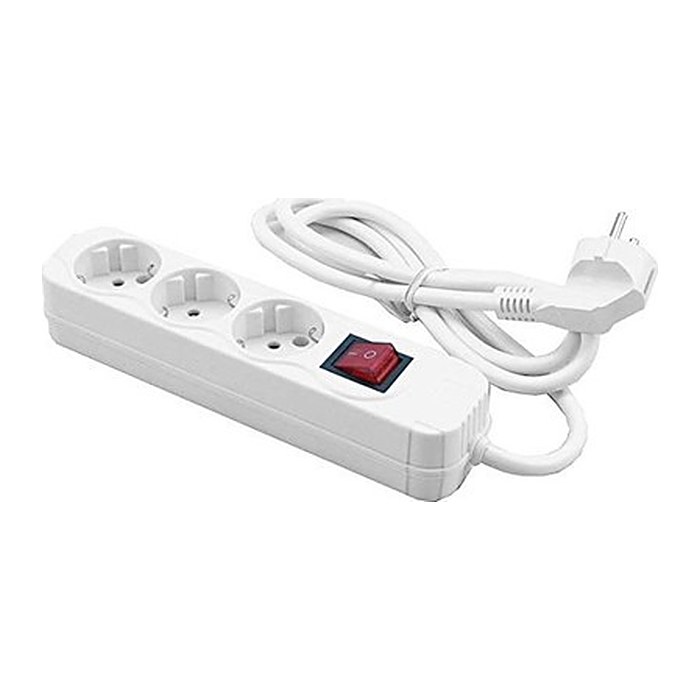MediaRange Steckdosenleiste 3fach 1,4m KD-Sicherung,Schalter
