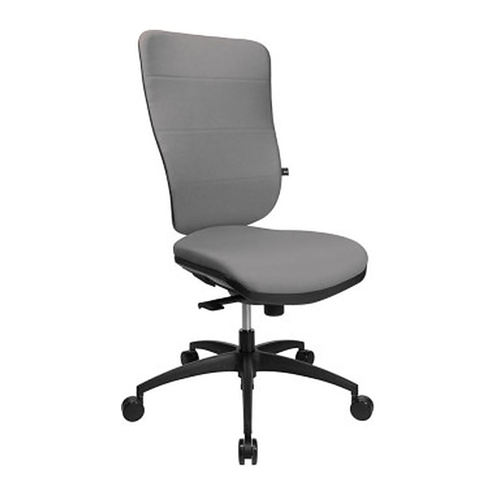 Topstar Bürostuhl Soft Pro 100, NN400 T23 Stoff grau, Gestell schwarz