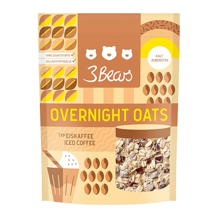 3Bears Overnight Oats - Typ Eiskaffee 400,0 g, 1 St.