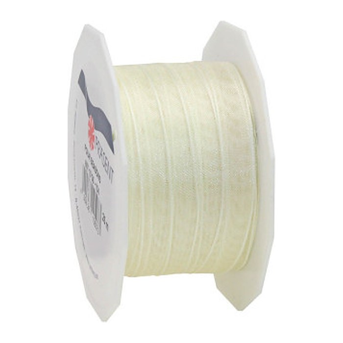 PRÄSENT Geschenkband Four Seasons seidenmatt creme 10,0 mm x 25,0 m
