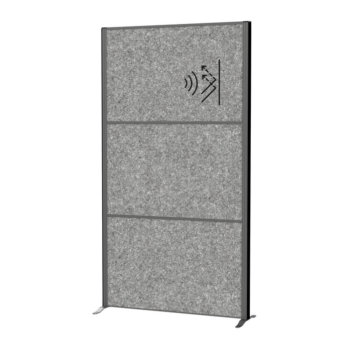 MAUL Akustik-Trennwand MAULconnecto 9601089, dunkelgrau 100,0 x 182,0 cm, 1 St.