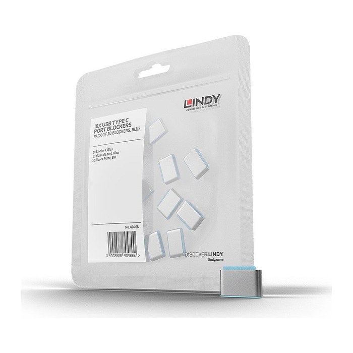 LINDY USB Typ C Port Schloss blau 10 Stück