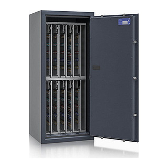 ISS safe4key Schlüsseltresor grau mit 880 Haken, Elektronikschloss, 50,0 x 42,0 x 115,0 cm, 1 St.