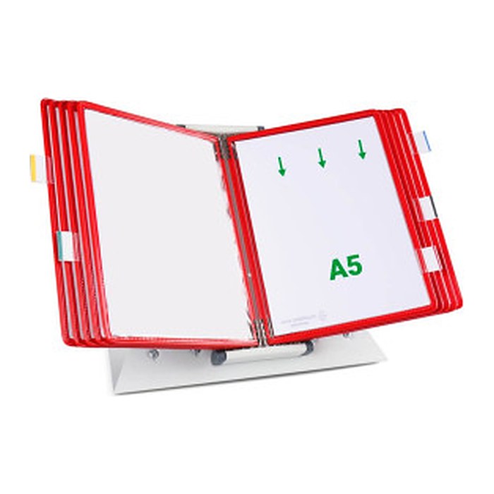 tarifold Sichttafelsystem 435103 DIN A5 rot mit 10 St. Sichttafeln, 1 St.