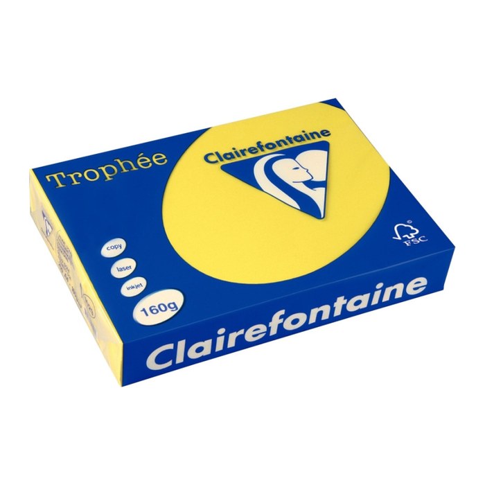 Clairefontaine Kopierpapier Trophée canariengelb DIN A4 160 g/qm 250 Blatt