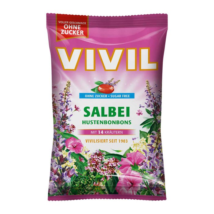 VIVIL® Salbei ohne Zucker Bonbons 33 St./ 120,0 g, 1 Pack