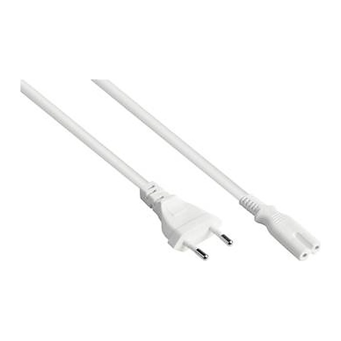 Good Connections Euro-Netzkabel an C7/Euro 8 Bu. weiß 7,5m