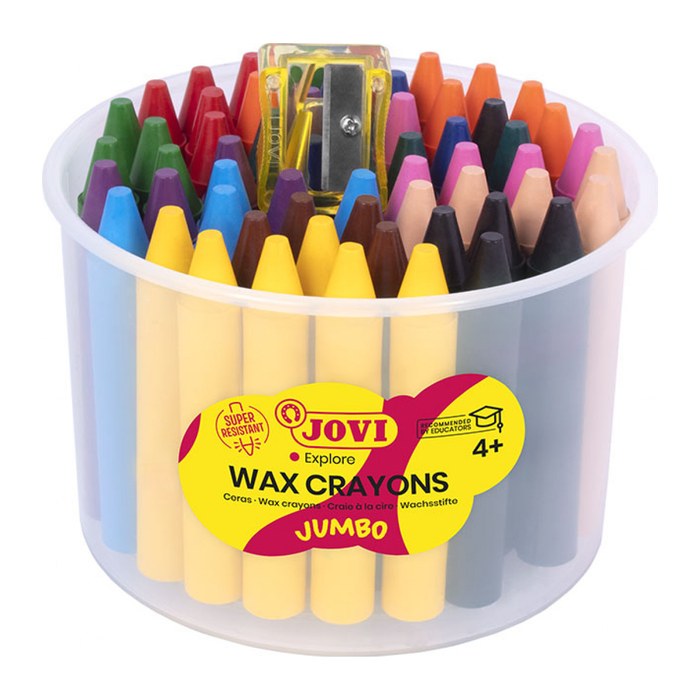 JOVI Wax Crayons Jumbo Wachsmalstifte farbsortiert, 60 St.