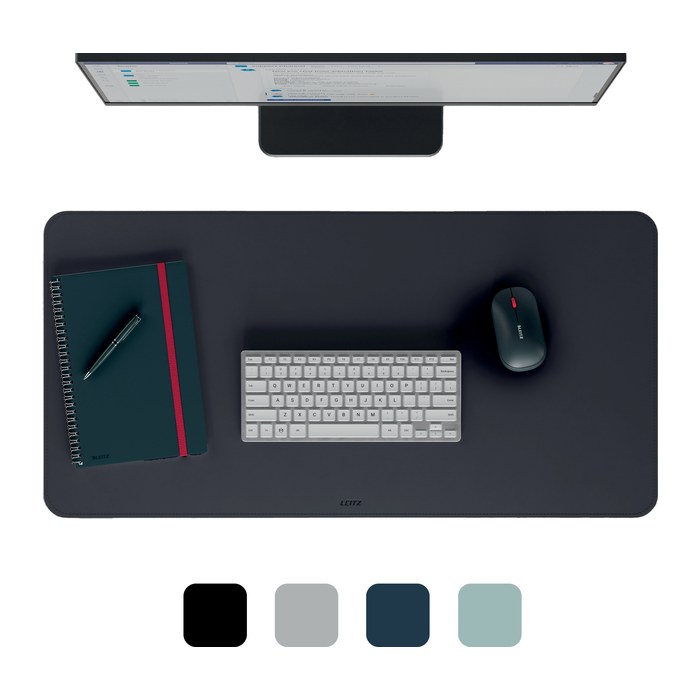 LEITZ Schreibtischunterlage groß 53820095 schwarz Kunststoff 80,0 x 40,0 cm, 1 St.