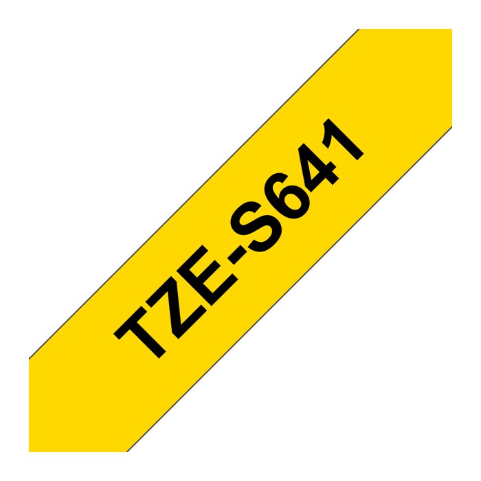 brother Schriftband TZe-S641 TZES641, 18 mm, schwarz auf gelb, 1 St.
