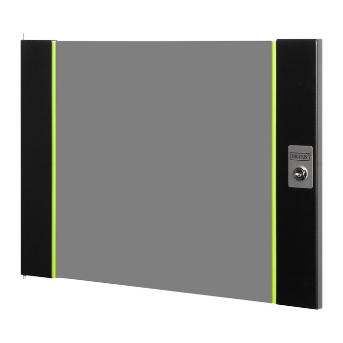 DIGITUS 19" Glas-Fronttür 9HE Wandgehäuse Unique Serie schw.