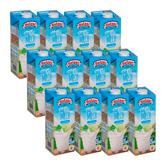Hofgut fettarme H-Milch Milch 1,5 % 12x 1,0 l