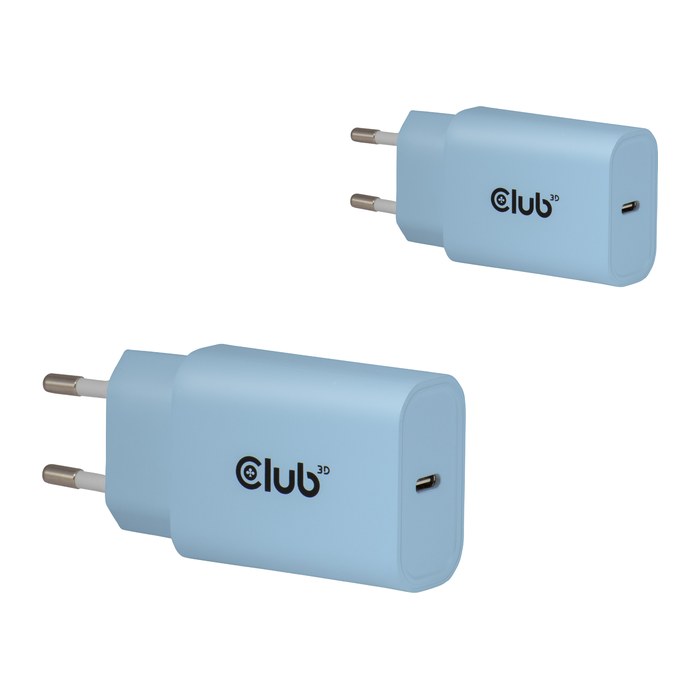 Club3D Lifestyle Ladegerät USB-C 30Watt, 2Stk blau retail