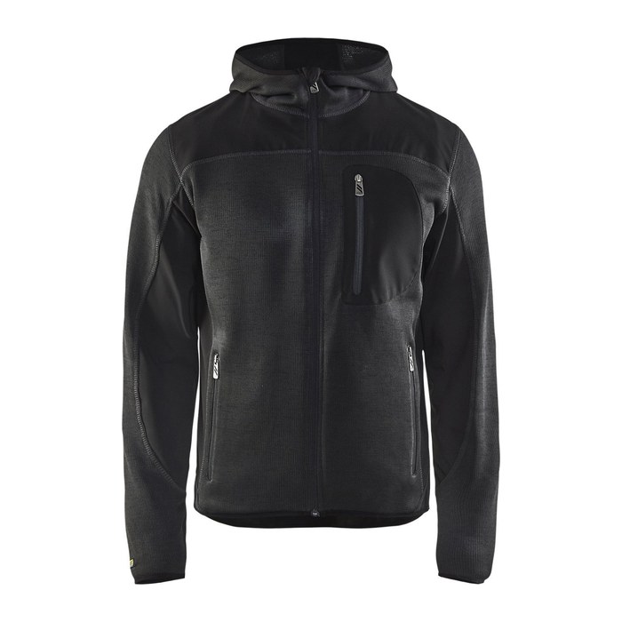 BLAKLÄDER® Herren Strickjacke 4930 dunkelgrau/schwarz Größe M