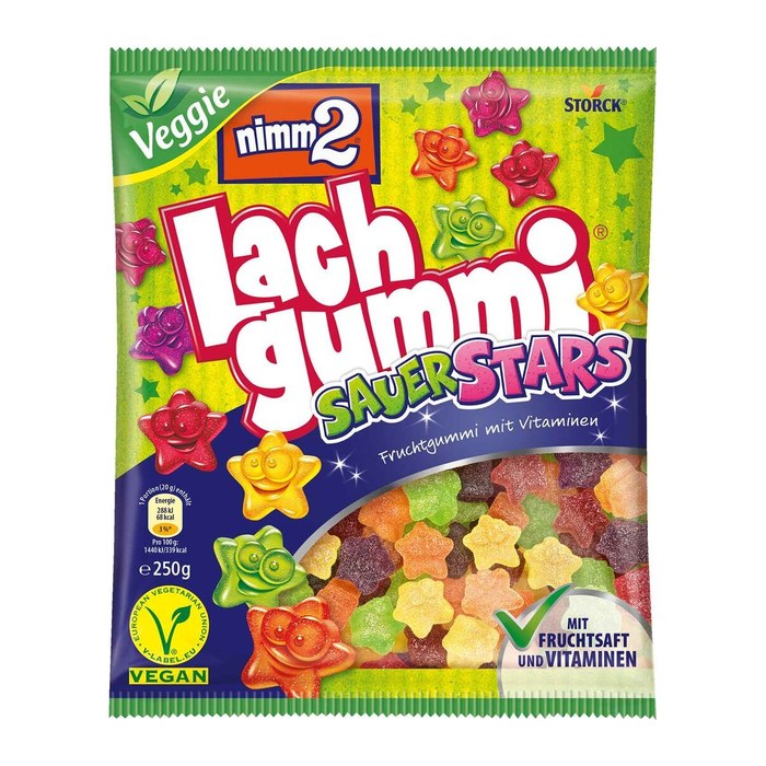nimm2® Lachgummi Sauer Stars Fruchtgummi 250,0 g, 1 Pack