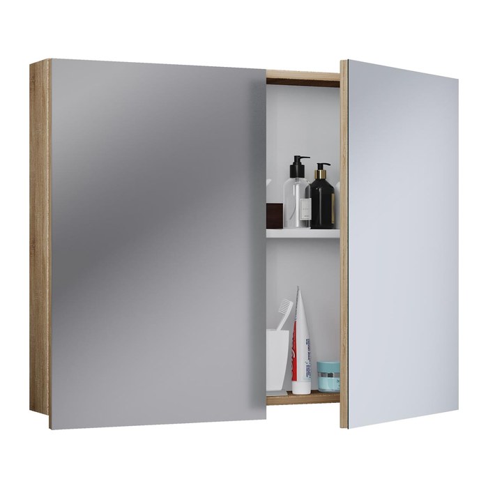 VCM my bath Spiegelschrank VCB 1 914459 sonoma-eiche 60,0 x 12,0 x 59,2 cm
