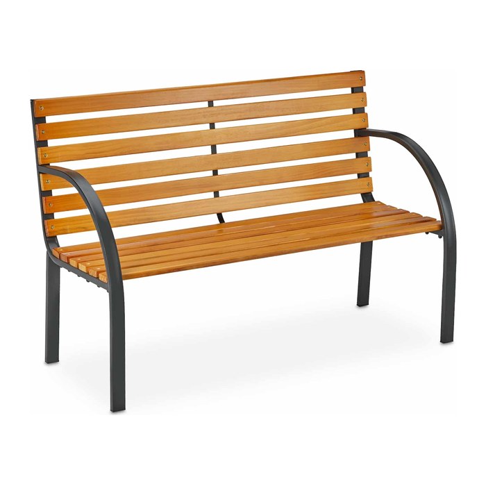 relaxdays Gartenbank 10036067_0 braun Holz 122,0 cm