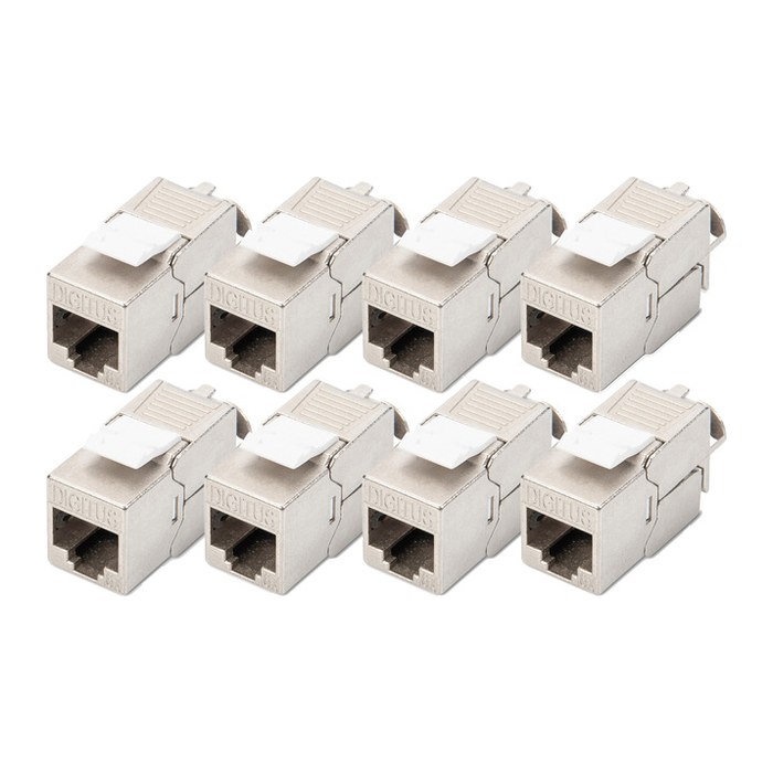 DIGITUS Keystone Jack Cat6A/RJ45->LSA geschirmt 500MHz 8St