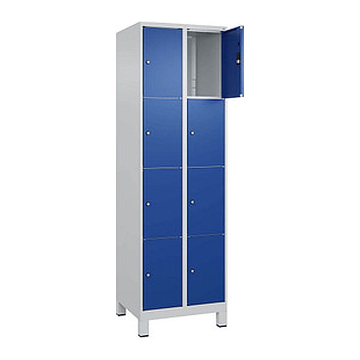 CP Schließfachschrank Classic Plus enzianblau, lichtgrau 080010-204 S10003, 8 Schließfächer 60,0 x 50,0 x 195,0 cm